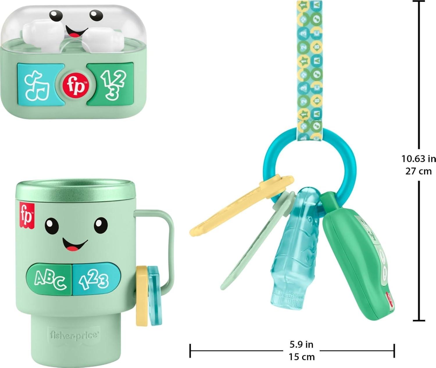 imageFisherPrice Baby ampamp Toddler Toy Laugh ampamp Learn Coffee Mug Musical Activity with Lights ampamp Educational Songs for Infants Ages 6 MonthsGift Set