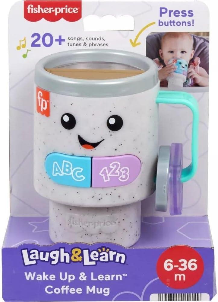 imageFisherPrice Baby ampamp Toddler Toy Laugh ampamp Learn Coffee Mug Musical Activity with Lights ampamp Educational Songs for Infants Ages 6 MonthsMug
