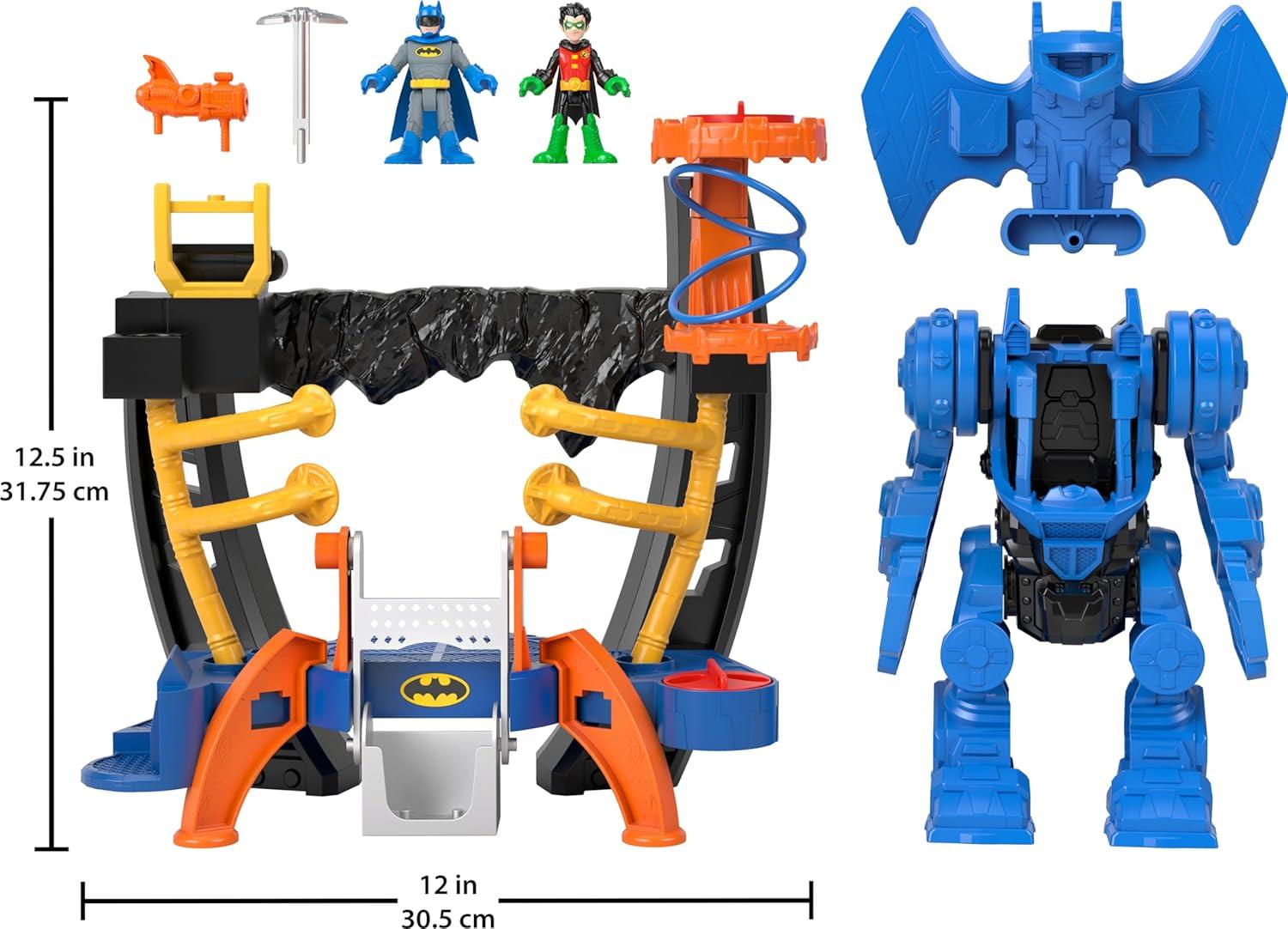 imageFisherPrice Imaginext DC Super Friends Batman Toy Robo Command Center Playset ampamp Figures Detachable 10inch Robot for Kids Ages 3 Years