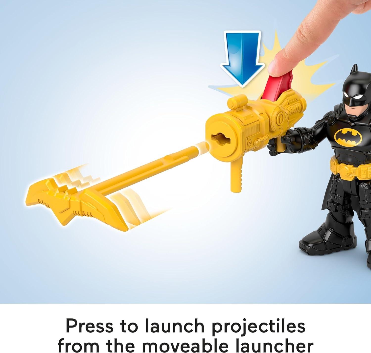 imageFisherPrice Imaginext DC Super Friends Batman Toys Bat Command Center Playset with Lights for Preschool Kids Ages 3 Years