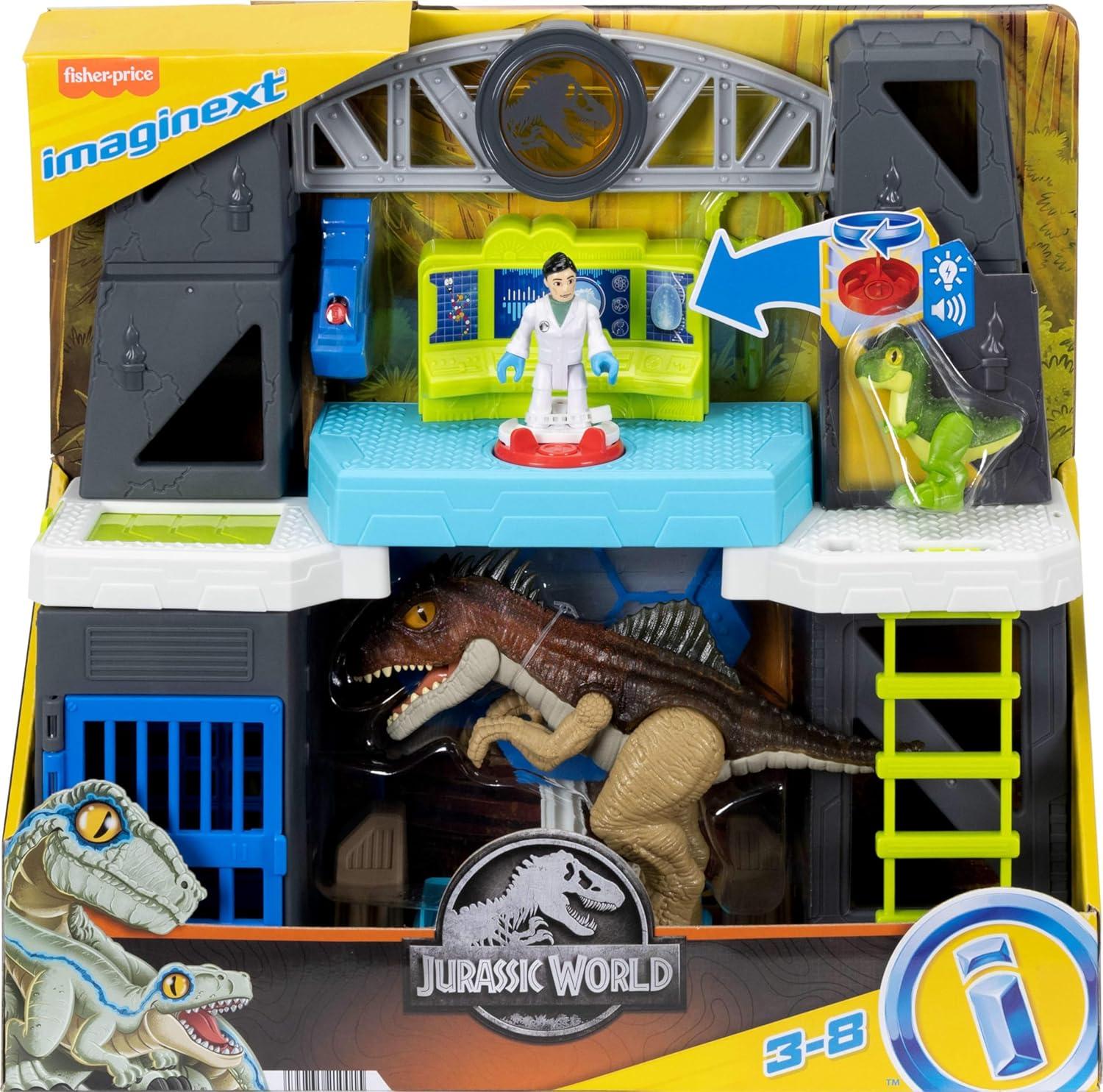 imageFisherPrice Imaginext Jurassic World Dinosaur Toys Scan ampamp Glow Dino Playset with Lights ampamp Sounds for Kids Ages 3 Years