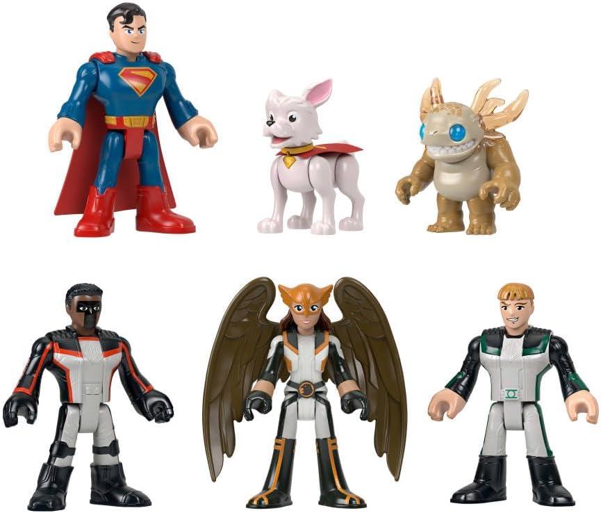 imageFisherPrice Imaginext Superman Action Figure Multipack 6 Characters 3inch Collectible Set with Krypto ampamp Kaiju
