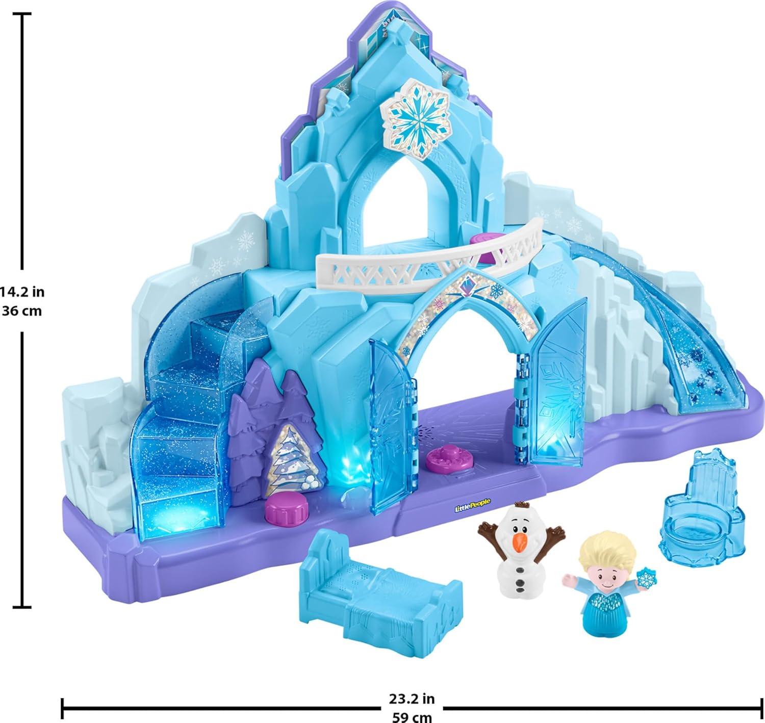 imageFisherPrice Little People Toddler Toy Disney Frozen Elsas Ice Palace Musical Playset with Figures for Pretend Play Kids Ages 18 Months Amazon ExclusiveIce Palace