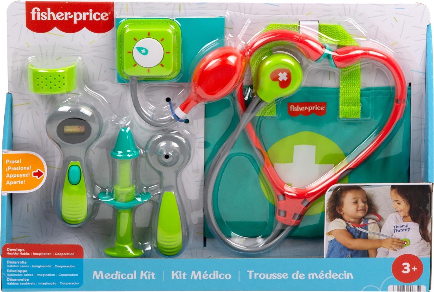 imageFisherPrice Preschool Pretend Play Medical Kit 7Piece Doctor Bag Dress Up Toys for Kids Ages 3 Years