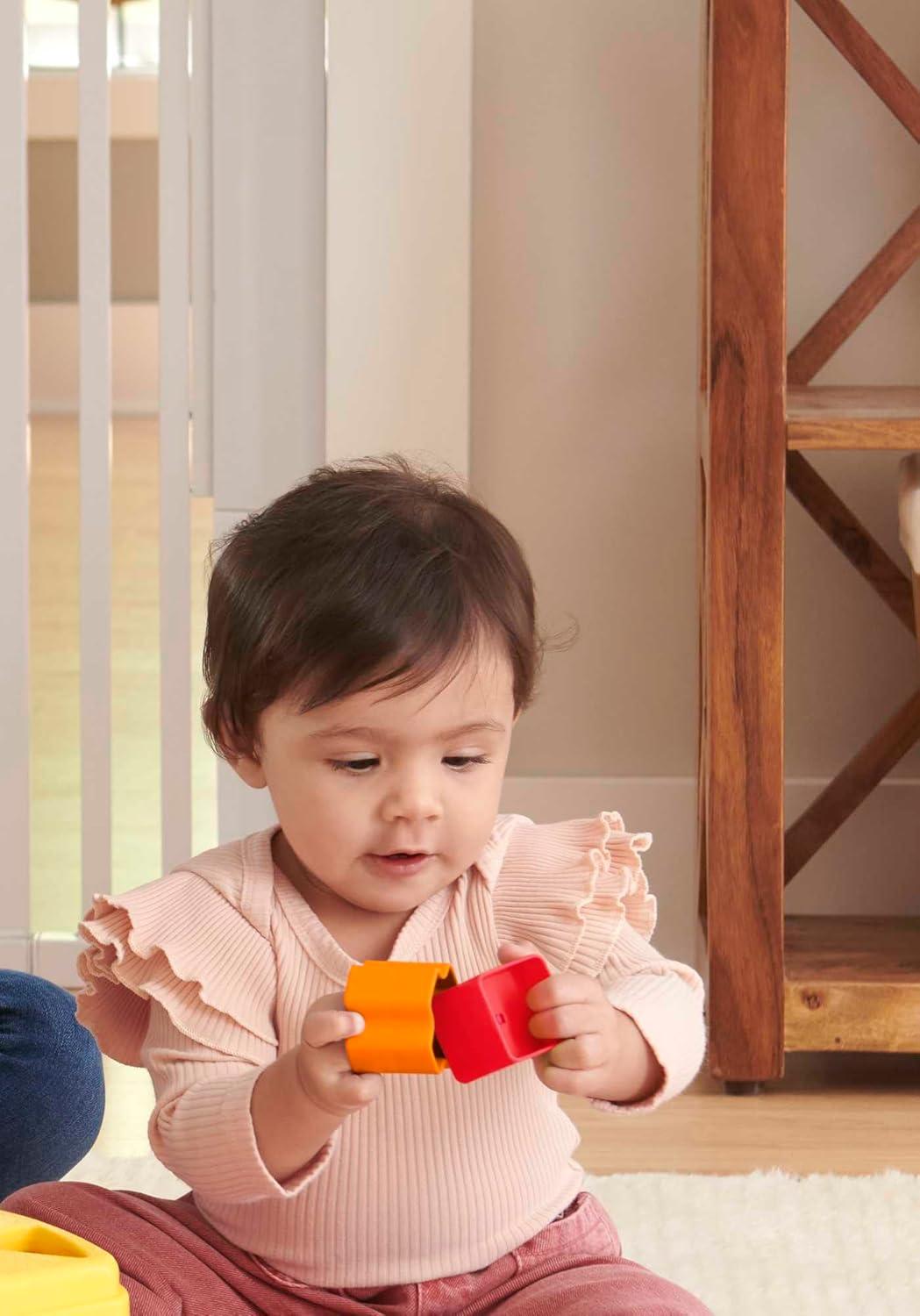 imageFisherPrice Stacking Toy Babys First Blocks Set of 10 Shapes for Sorting Play for Infants Ages 6 Months