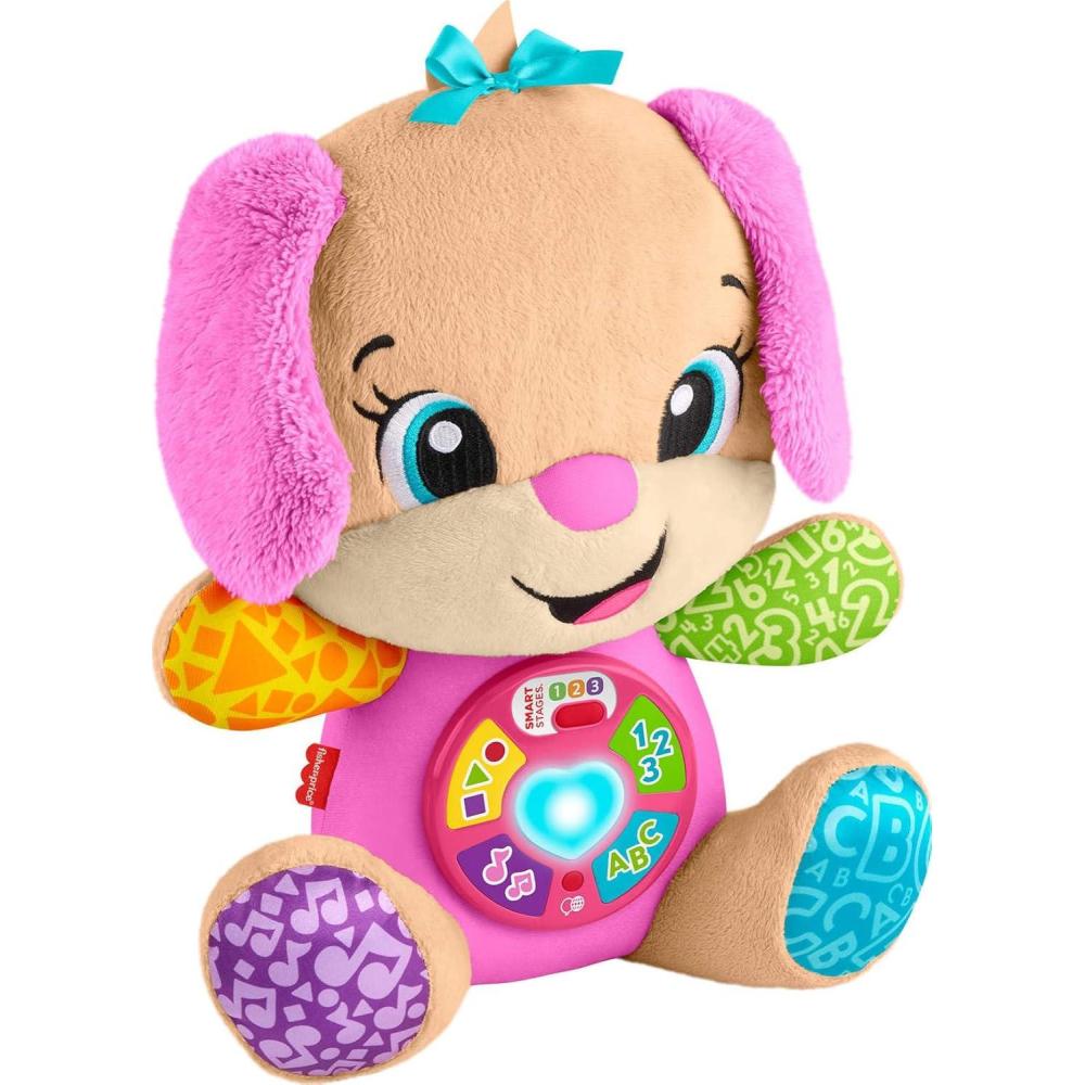imageFisherPrice Baby Toy Laugh ampamp Learn Smart Stages Sis Musical Plush with Lights ampamp Learning Songs for Infants Ages 6 MonthsSis Multilanguage