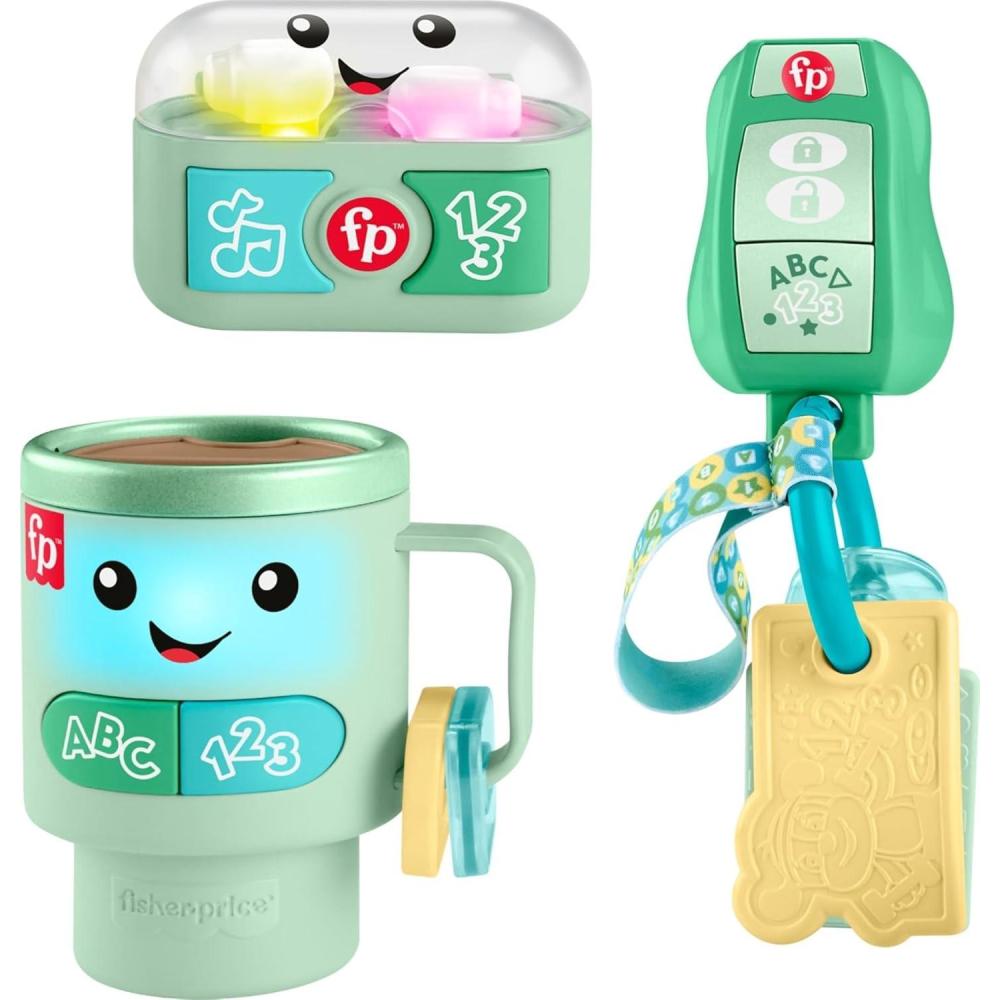 imageFisherPrice Baby ampamp Toddler Toy Laugh ampamp Learn Coffee Mug Musical Activity with Lights ampamp Educational Songs for Infants Ages 6 MonthsGift Set