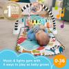 Fisher-Price Baby Musical Toy Set Glow and Grow Kick & Play Piano Gym Blue Playmat with 2 Rattle Maracas for Newborns Ages 0+ Months(Blue)