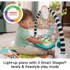 Fisher-Price Baby Musical Toy Set Glow and Grow Kick & Play Piano Gym Blue Playmat with 2 Rattle Maracas for Newborns Ages 0+ Months(Blue)