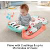 Fisher-Price Baby Musical Toy Set Glow and Grow Kick & Play Piano Gym Blue Playmat with 2 Rattle Maracas for Newborns Ages 0+ Months(Multicolors)