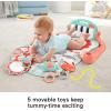 Fisher-Price Baby Musical Toy Set Glow and Grow Kick & Play Piano Gym Blue Playmat with 2 Rattle Maracas for Newborns Ages 0+ Months(Multicolors)
