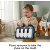 Fisher-Price Baby Musical Toy Set Glow and Grow Kick & Play Piano Gym Blue Playmat with 2 Rattle Maracas for Newborns Ages 0+ Months(Navy)
