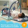Fisher-Price Baby Musical Toy Set Glow and Grow Kick & Play Piano Gym Blue Playmat with 2 Rattle Maracas for Newborns Ages 0+ Months(Navy)