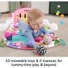 Fisher-Price Baby Musical Toy Set Glow and Grow Kick & Play Piano Gym Blue Playmat with 2 Rattle Maracas for Newborns Ages 0+ Months(Pink)