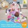 Fisher-Price Baby Musical Toy Set Glow and Grow Kick & Play Piano Gym Blue Playmat with 2 Rattle Maracas for Newborns Ages 0+ Months(Pink)