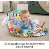Fisher-Price Baby Playmat Glow and Grow Kick & Play Piano Gym, Pink Musical Learning Toy with Developmental Activities for Newborns 0+ Months(Light Blue)