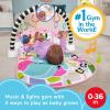 Fisher-Price Baby Playmat Glow and Grow Kick & Play Piano Gym, Pink Musical Learning Toy with Developmental Activities for Newborns 0+ Months(Pink)