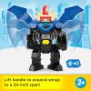 Fisher-Price Imaginext DC Super Friends, Batman Flight Mech with Lights, Sounds Motion & 3-inch Action Figure, 14.5-inch Toy Includes Launcher & Discs