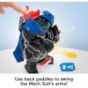 Fisher-Price Imaginext DC Super Friends, Batman Flight Mech with Lights, Sounds Motion & 3-inch Action Figure, 14.5-inch Toy Includes Launcher & Discs