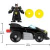 Fisher-Price Imaginext DC Super Friends Metal Force Batmobile Toy Car, 3-inch Batman Action Figure & Accessories Set, Includes Launcher & 2 Discs
