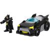 Fisher-Price Imaginext DC Super Friends Metal Force Batmobile Toy Car, 3-inch Batman Action Figure & Accessories Set, Includes Launcher & 2 Discs