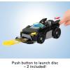 Fisher-Price Imaginext DC Super Friends Metal Force Batmobile Toy Car, 3-inch Batman Action Figure & Accessories Set, Includes Launcher & 2 Discs
