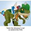 Fisher-Price Imaginext Jurassic World Dinosaur Toy Thrash Attack Dilophosaurus 16+ Inch with Lights & Sounds for Pretend Play Kids Ages 3+ Years