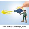 Fisher-Price Imaginext Jurassic World Rebirth Action Figure Set with 1 3-inch Human, 5 Dinosaurs, Toy Launcher & Accessories