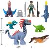 Fisher-Price Imaginext Jurassic World Rebirth Action Figure Set with 1 3-inch Human, 5 Dinosaurs, Toy Launcher & Accessories