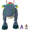 Fisher-Price Imaginext Jurassic World Rebirth Dinosaur Playset, Ultimate Action Chomp T. rex 18-inch Dino Toy with Lights, Sounds, Motion & 2 3-inch Action Figures