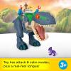 Fisher-Price Imaginext Jurassic World Rebirth Dinosaur Playset, Ultimate Action Chomp T. rex 18-inch Dino Toy with Lights, Sounds, Motion & 2 3-inch Action Figures