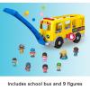 Fisher-Price Little People Toddler Toy Big Yellow School Bus & Community Heroes Set, Musical Pull-Along Vehicle & Figures for Kids Ages 1+ Years (Amazon Exclusive)