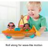 Fisher-Price Little People Toddler Toy Disney Princess Moana & Maui’s Canoe Sail Boat with Figures for Pretend Play Ages 18+ Months​