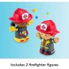 Fisher-Price Little People Toddler Toy Fire Truck Musical Push-Along Vehicle with 2 Figures for Pretend Play Ages 1+ Years