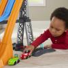 Fisher-Price Little People Toddler Toy Hot Wheels Racing Loops Tower Race Track with Stunt Ramp & Sounds for Pretend Play Ages 18+ Months (Amazon Exclusive)(Racing)