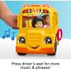 Fisher-Price Little People Toddler Toy School Bus Musical Push-Along Vehicle with 2 Figures for Pretend Play Ages 1+ Years(School Bus)