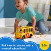 Fisher-Price Little People Toddler Toy School Bus Musical Push-Along Vehicle with 2 Figures for Pretend Play Ages 1+ Years(School Bus)