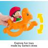 Fisher-Price Little People Toddler Toys Christmas Wonderland Toy Set with Santa Elf & Reindeer Figures for Ages 1+ Years