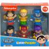 Fisher-Price Little People Toddler Toys DC Super Friends Crime-Fighting Figure Pack Set of 6 Characters for Pretend Play Ages 18+ Months (Amazon Exclusive)