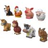 Fisher-Price Little People Toddler Toys Farm Animal Friends 8-Piece Figure Set for Pretend Play Ages 1+ Years(Animal Friends)