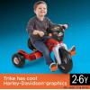 Fisher-Price Toddler Tricycle Harley-Davidson Lights & Sounds Trike, Toy Bike with Adjustable Seat & Storage for Outdoor Play Kids Ages 2+ Years (Amazon Exclusive)