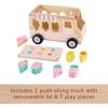 Fisher-Price Wood Toddler Toy Ice Cream Truck Shape Sorter Set, 9 Wooden Pieces for Developmental Play Kids Ages 18+ Months (Amazon Exclusive)