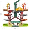 Thomas & Friends Multi-Level Toy Track Set, Trains & Cranes Super Tower, 2.5 Ft Tall with 3 Characters for Preschool Kids Ages 3+ Years (Amazon Exclusive)(Action Station)