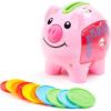 Fisher-Price Baby & Toddler Toy Laugh & Learn Smart Stages Piggy Bank with Educational Songs & Phrases for Infants Ages 6+ Months (Amazon Exclusive)(Frustration Free Packaging)