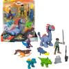 Fisher-Price Imaginext Jurassic World Rebirth Action Figure Set with 1 3-inch Human, 5 Dinosaurs, Toy Launcher & Accessories