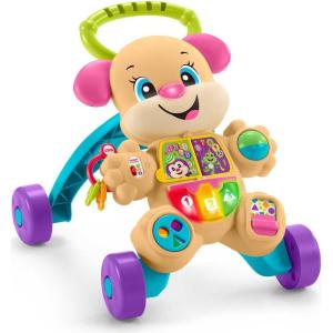 Fisher-Price Baby Toy Laugh & Learn Smart Stages Puppy Walker with Educational Music Lights & Activities for Infants Ages 6+ Months(Sis Walker)