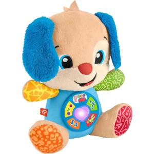 Fisher-Price Baby Toy Laugh & Learn Smart Stages Sis Musical Plush with Lights & Learning Songs for Infants Ages 6+ Months(Puppy – English)