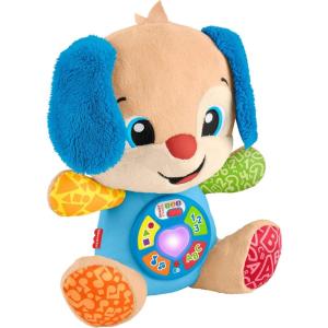 Fisher-Price Baby Toy Laugh & Learn Smart Stages Sis Musical Plush with Lights & Learning Songs for Infants Ages 6+ Months(Puppy – Multilanguage)
