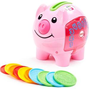 Fisher-Price Baby & Toddler Toy Laugh & Learn Smart Stages Piggy Bank with Educational Songs & Phrases for Infants Ages 6+ Months (Amazon Exclusive)(Frustration Free Packaging)