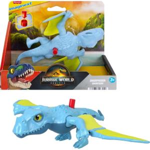 Fisher-Price Imaginext Jurassic World Dinosaur Action Figure with Kid-Activated Wing Motion, Approx 7.5-inch Dimorphodon Dino Toy(Dimorphodon)